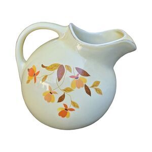 Vintage Hall's Jewel Tea Autumn Leaf Creamer Pitcher Mary Dunbar Hall China USA